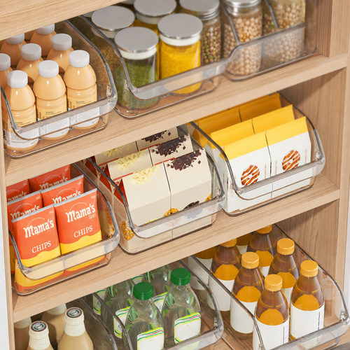 Clear Open-Front Refrigerator & Pantry Organizer Bin