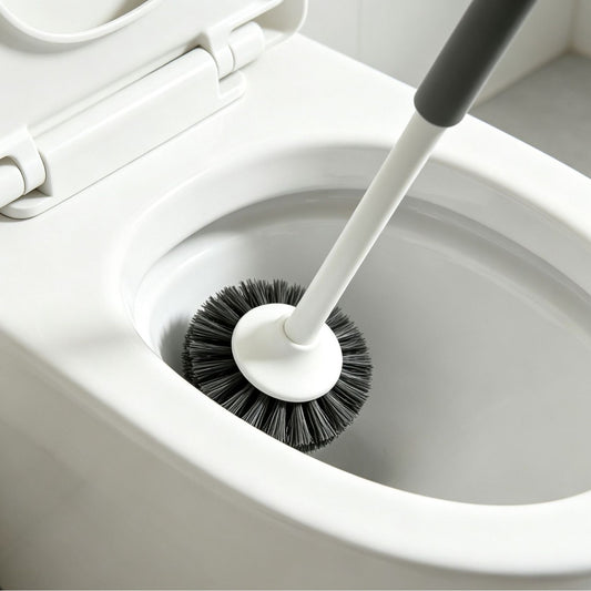 360° Deep-Clean Toilet Brush with Compact Holder