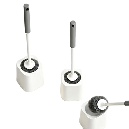 360° Deep-Clean Toilet Brush with Compact Holder
