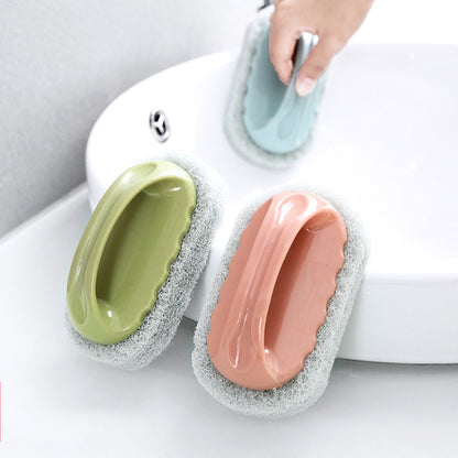 Handheld Scouring Pad Scrub Brush for Kitchen & Bathroom