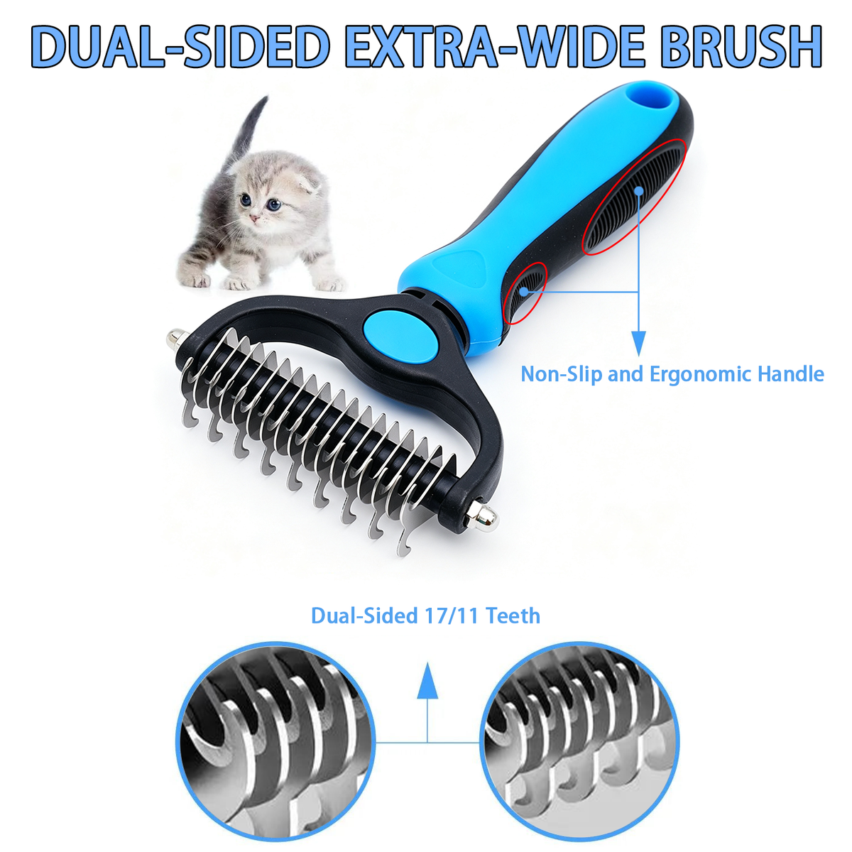 🐾 Professional Deshedding Tool for Dogs & Cats – Gentle, Efficient & Fur-Free Home ✨💖