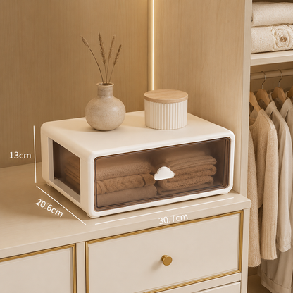 2-Tier Closet Drawer Organizer for Underwear, Socks & Clothing