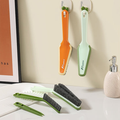 Long-Handle Crevice Cleaning Brush for Grout, Tracks & Tight Space