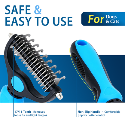 🐾 Professional Deshedding Tool for Dogs & Cats – Gentle, Efficient & Fur-Free Home ✨💖