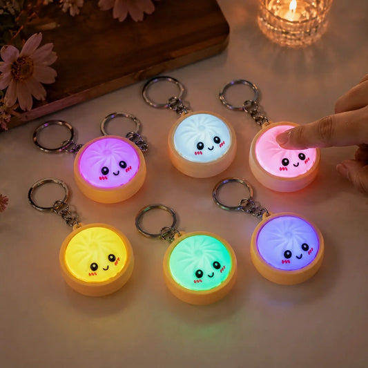 🔥🎁 LAST DAY 60% OFF🔥  Cute Dumpling Pressable Fidget Keychain - touch sensing light
