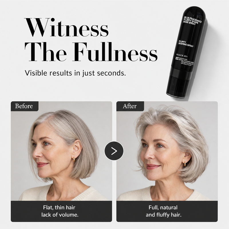 BUY 1 GET 1 FREE!💞 Fluffy Hair Shaping Spray‑Lightweight Volumizing Mist, All‑Day Strong Hold Humidity‑Resistant Peach Scent Hair Spray for Fine Flat Thin Hair