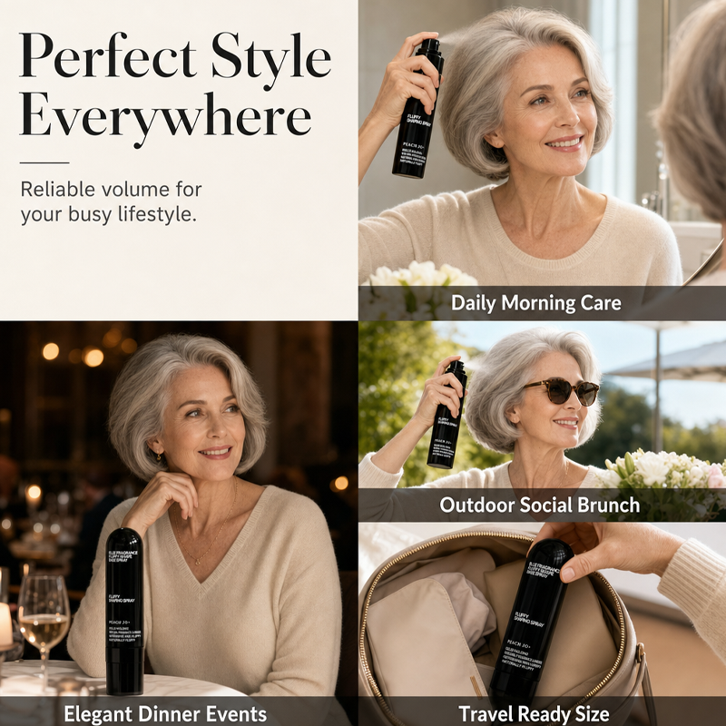 BUY 1 GET 1 FREE!💞 Fluffy Hair Shaping Spray‑Lightweight Volumizing Mist, All‑Day Strong Hold Humidity‑Resistant Peach Scent Hair Spray for Fine Flat Thin Hair